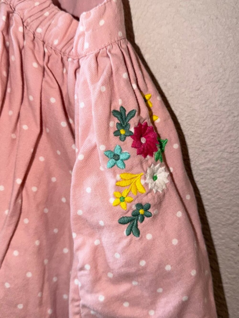 Boden Pink Embroidered Cotton Dress 2-3Y - Picture 5 of 7